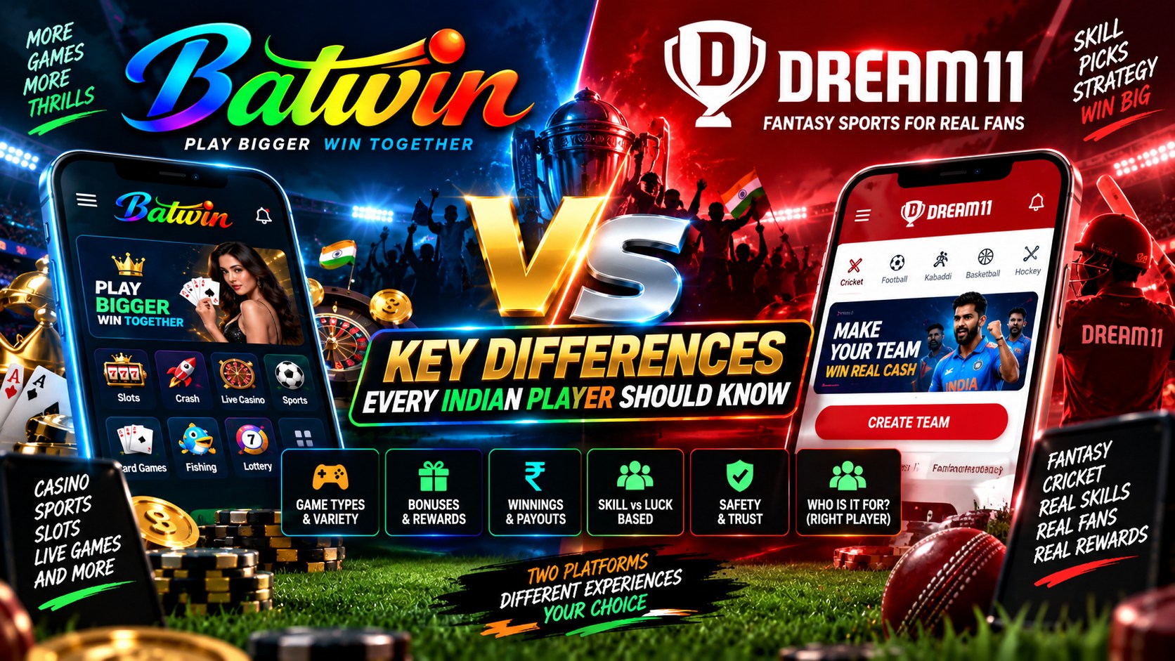 Batwin vs Dream11 — key differences between two unrelated platforms