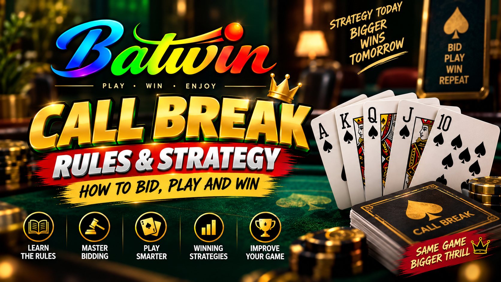 Call Break card game — four hands of 13 cards with spades as trump
